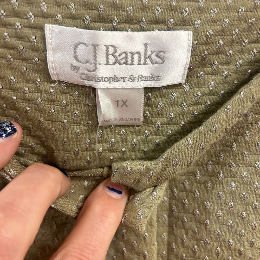 C.J. Banks Ladies size 1x Green Jacket - Picture 5 of 9